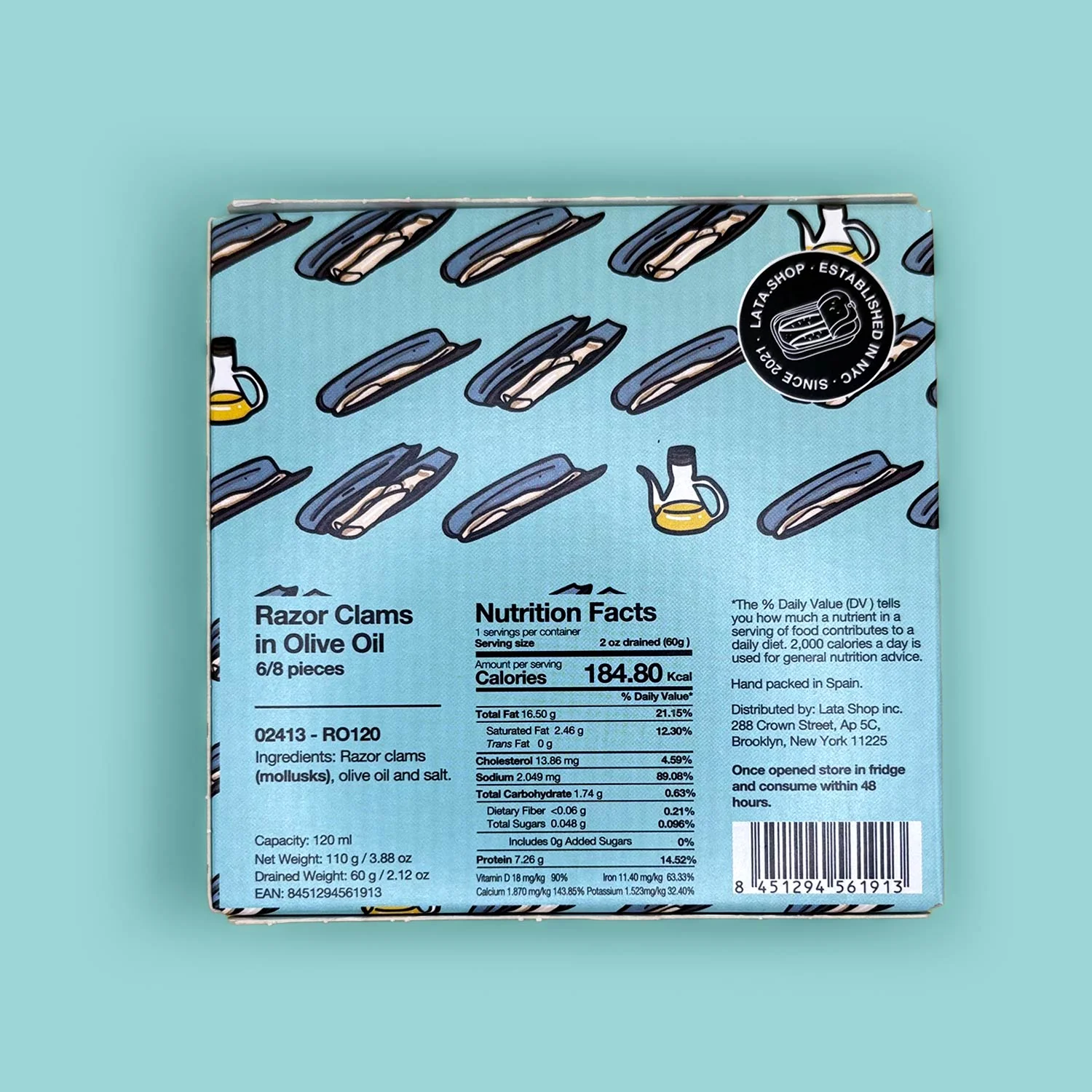 Lata Razor Clams in Olive Oil - Image 4