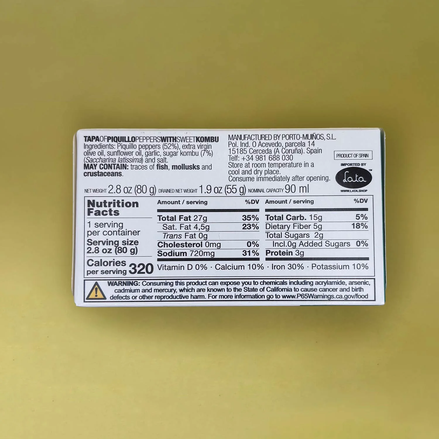 Porto-Muiños Tapa of Piquillo Peppers with Sweet Kombu - Image 5